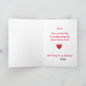 Valentijnsdag 2 Foto van papa naar dochter Kaart (Binnen)