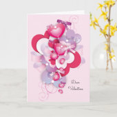 Valentijnsdag 2 Harten 1 Liefde Couple's Pretty Kaart (Gele Bloem)