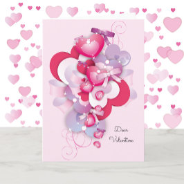 Valentijnsdag 2 Harten 1 Liefde Stel Zoete Feestdagen Kaart