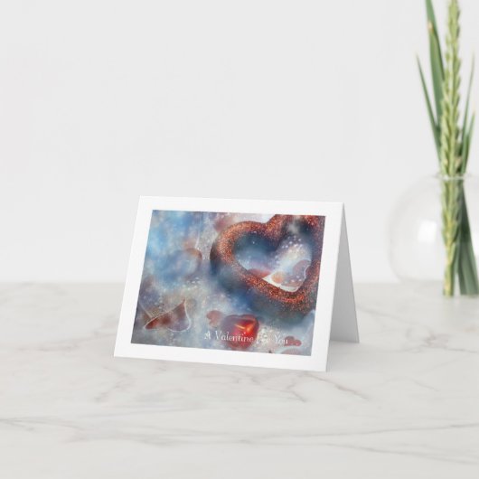 Valentijnsdag: 2 rode harten feestdagen kaart (Voorkant)