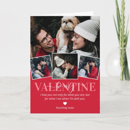 Valentijnsdag 3 Foto Kaart (Voorkant)