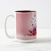 Valentijnsdag 3D A tot Z Alfabet Koffie Mok (Links)