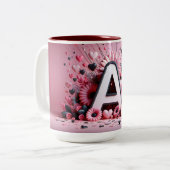 Valentijnsdag 3D A tot Z Alfabet Koffie Mok (Voorkant links)