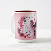 Valentijnsdag 3D A tot Z Alfabet Koffie Mok (Voorkant links)