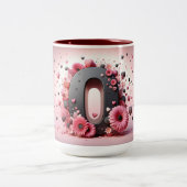 Valentijnsdag 3D A tot Z Alfabet Koffie Mok (Center)