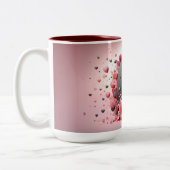 Valentijnsdag 3D A tot Z Alfabet Koffie Mok (Links)