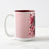 Valentijnsdag 3D A tot Z Alfabet Koffie Mok (Links)