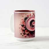 Valentijnsdag 3D A tot Z Alfabet Koffie Mok (Voorkant links)