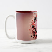 Valentijnsdag 3D A tot Z Alfabet Koffie Mok (Links)