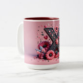 Valentijnsdag 3D A tot Z Alfabet Koffie Mok (Voorkant links)