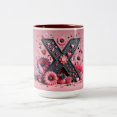 Valentijnsdag 3D A tot Z Alfabet Koffie Mok (Center)