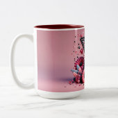 Valentijnsdag 3D A tot Z Alfabet Koffie Mok (Links)