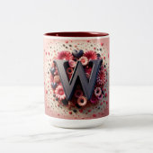 Valentijnsdag 3D A tot Z Alfabet Koffie Mok (Center)