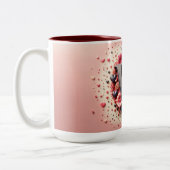 Valentijnsdag 3D A tot Z Alfabet Koffie Mok (Links)