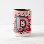 Valentijnsdag 3D A tot Z Alfabet Koffie Mok (Center)