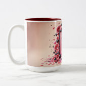 Valentijnsdag 3D A tot Z Alfabet Koffie Mok (Links)