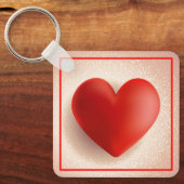 Valentijnsdag 3D Hart Symbool-88888 Sleutelhanger (Voorkant)