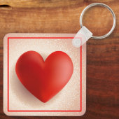 Valentijnsdag 3D Hart Symbool-88888 Sleutelhanger (Achterkant)
