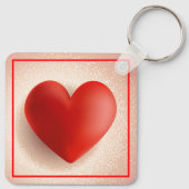 Valentijnsdag 3D Hart Symbool-88888 Sleutelhanger (Achterkant)
