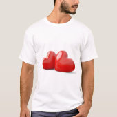 Valentijnsdag 3d stereo-liefde t-shirt (Voorkant)