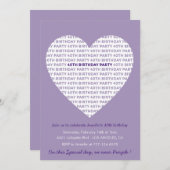 Valentijnsdag 40e verjaardag typografie Sweet Kaart (Voorkant / Achterkant)