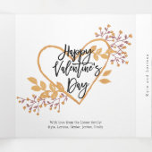 Valentijnsdag 4 Foto drievoudige Kaart Waterverf (Binnenkant midden)