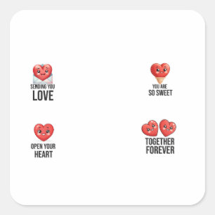 Valentijnsdag 4 Pack Stickers