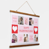 Valentijnsdag 5 Fotocollage Eenvoudig Hangend Wandkleed (Gebogen)