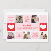 Valentijnsdag 5 Photo Collage Flat Holiday Kaart (Voorkant)