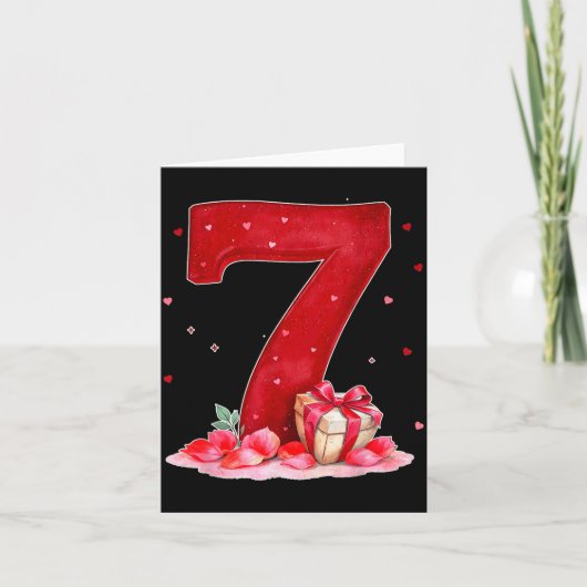 Valentijnsdag 67 Gevuld Met Hart Grappig Zes Zeven Kaart (Voorkant)