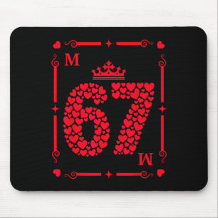 Valentijnsdag 67 Gevuld Met Hart Kaart Zes Zeven Muismat