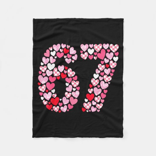 Valentijnsdag 67 Harten Romantisch Grappig Zes Zev Fleece Deken (Voorkant)