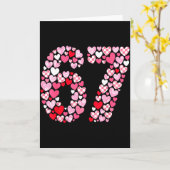 Valentijnsdag 67 Harten Romantisch Grappig Zes Zev Kaart (Gele Bloem)