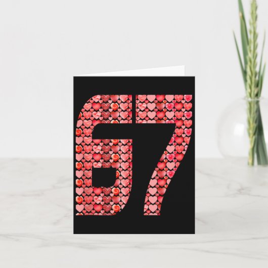 Valentijnsdag 67 Meme Gevuld Met Harten Grappig S Kaart (Voorkant)
