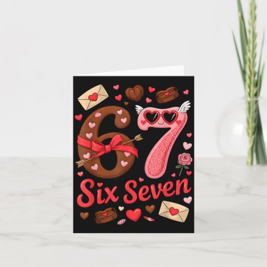 Valentijnsdag 67 Meme Gevuld Met Harten Grappig S Kaart (Voorkant)