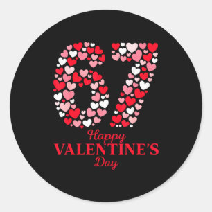 Valentijnsdag 67 Meme Gevuld Met Harten Grappig S Ronde Sticker
