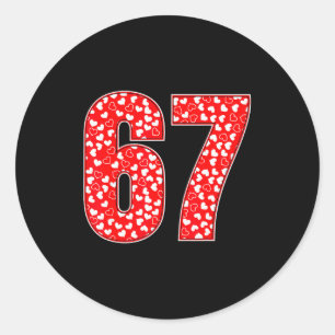 Valentijnsdag 67 Meme Gevuld Met Hartjes Grappig S Ronde Sticker