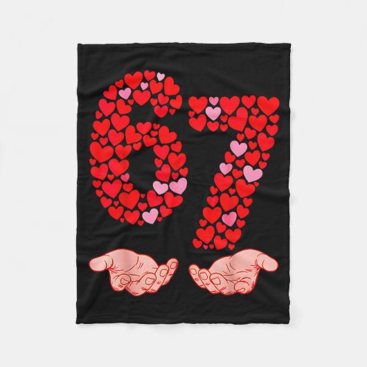 Valentijnsdag 67 Meme Vol Hartjes Grappig S Fleece Deken (Voorkant)