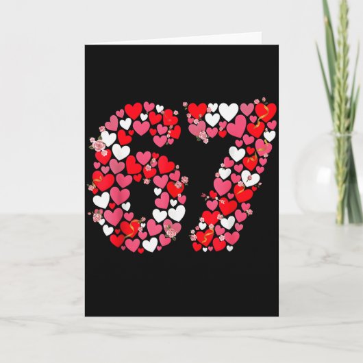 Valentijnsdag 67 Meme Vol Met Hartjes Grappig S Kaart (Voorkant)