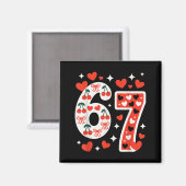 Valentijnsdag 67 Meme Vol met Hartjes Grappig S Magneet (Voorkant / Achterkant)