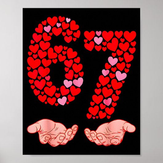 Valentijnsdag 67 Meme Vol Met Hartjes Grappig S Poster (Voorkant)