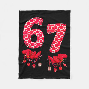 Valentijnsdag 67 Meme Zes Zeven 6 7 Valentijn Wo Fleece Deken