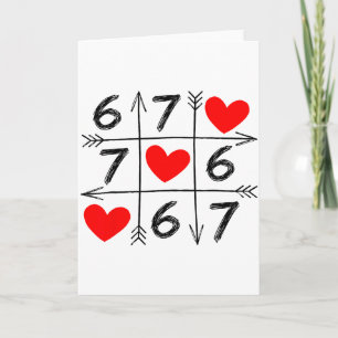 Valentijnsdag 67 Six Seven Meme Liefde 6 7 Hart C Kaart