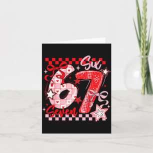 Valentijnsdag 67 Six Seven Preppy Harten Koket Kaart