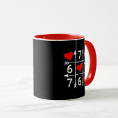Valentijnsdag 67 Zes Zeven Meme Liefde 6 7 Hart Mok (Voorkant rechts)