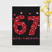 Valentijnsdag 6-7 Meme Zes Zeven 6 7 Valentijn H Kaart (Gele Bloem)