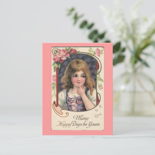 Valentijnsdag aan mijn liefde Briefkaart (Staand voorkant)