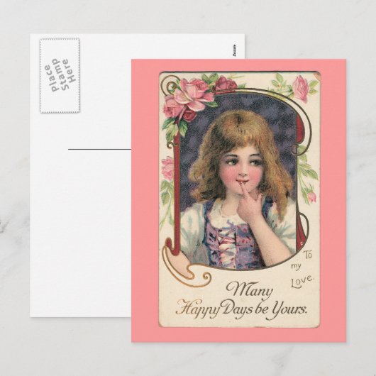  Valentijnsdag aan mijn liefde Briefkaart (Voorkant / Achterkant)