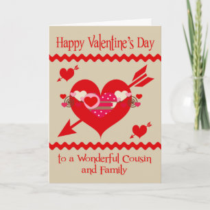Valentijnsdag aan Neef en Familie Feestdagen Kaart