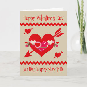 Valentijnsdag aan schoondochter om te zijn feestdagen kaart